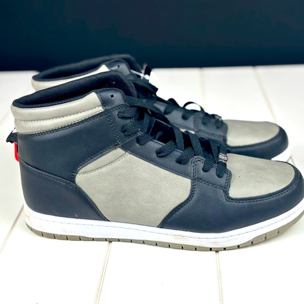 NWT FUBU Men's Heritage High-top Basketball Gray & Black High-Top Sneakers